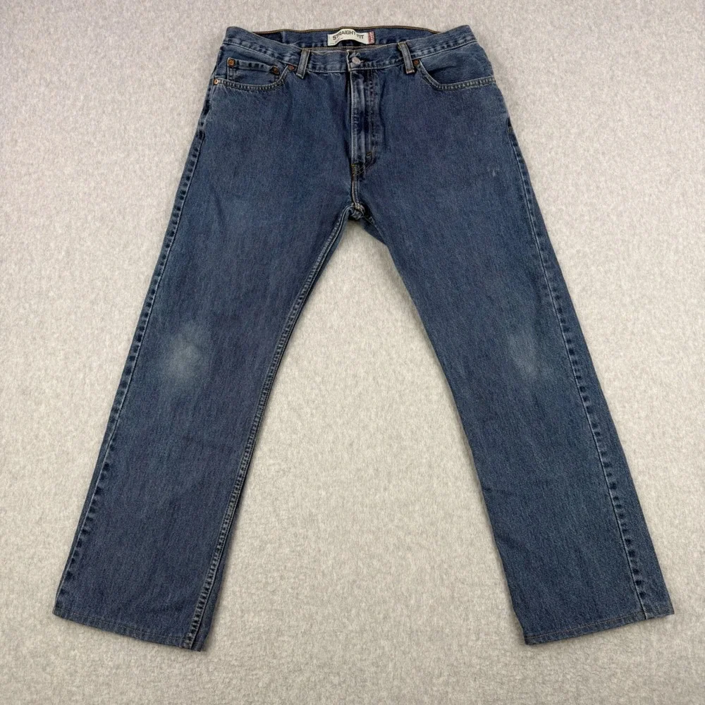 Vintage Levis Jeans Mens Fits 36x28 Blue 505 Straight Fit Regular Denim Cotton